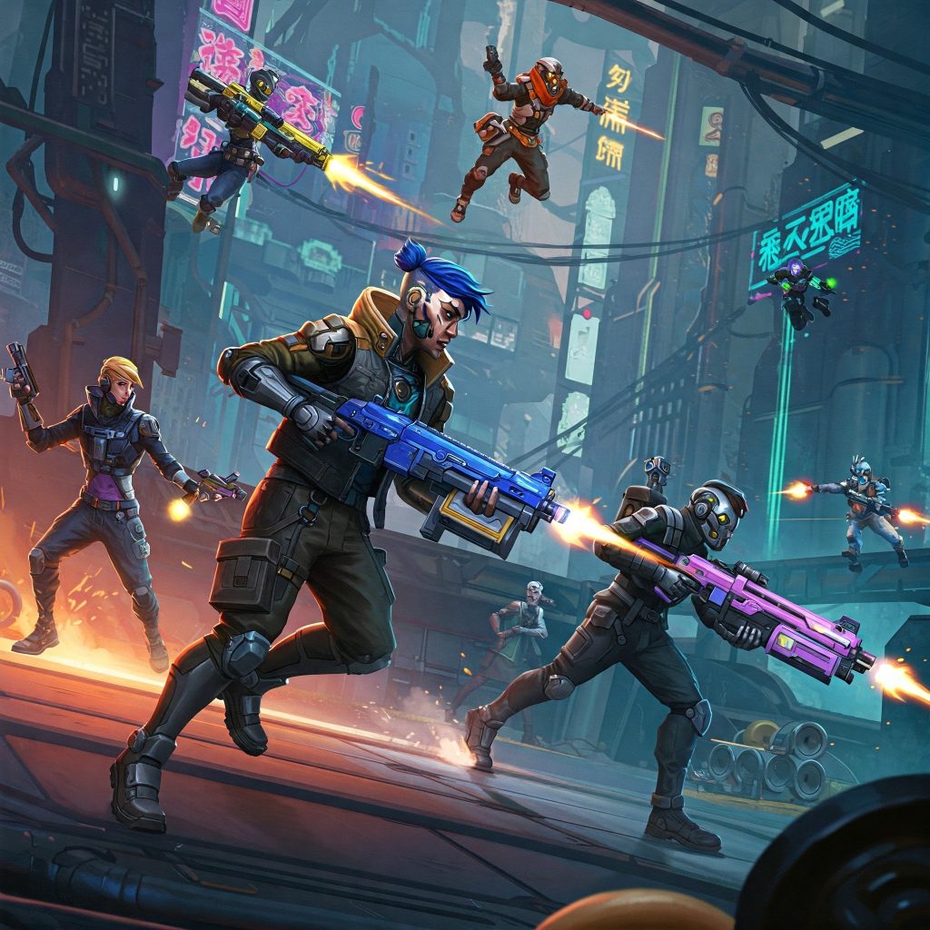 Cybernetic people with blasters.