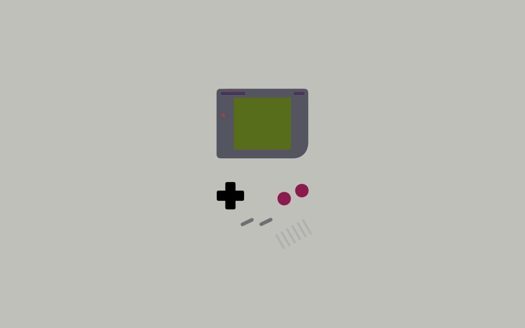 Minimalistic image of a game boy.